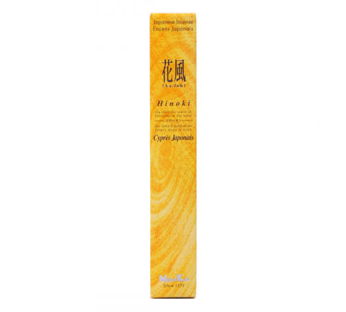 Японские благовония Hinoki (Кипарис, серия Ka-Fuh) Nippon Kodo 50шт