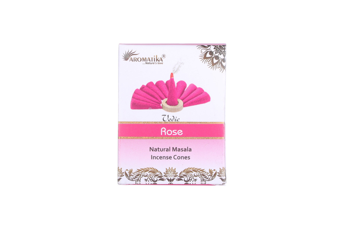 Благовония конусы Rose (Роза) Aromatika