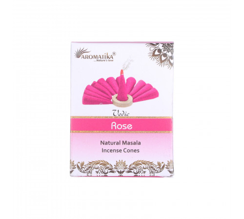 Благовония конусы Rose (Роза) Aromatika