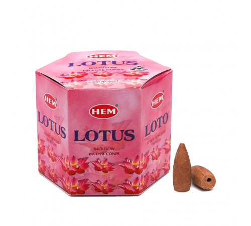 Благовония пуля стелющийся дым Lotus (Лотос) HEM 20шт