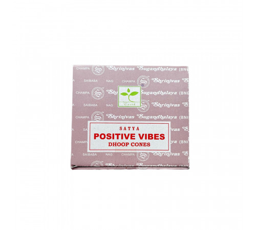 Благовония конусы Positive Vibes (Позитивные вибрации) Satya 30гр