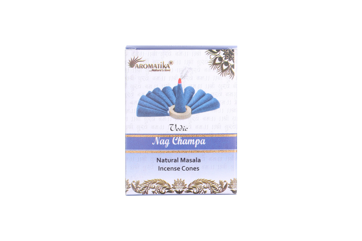 Благовония конусы Nag Champa (Наг чампа) Aromatika