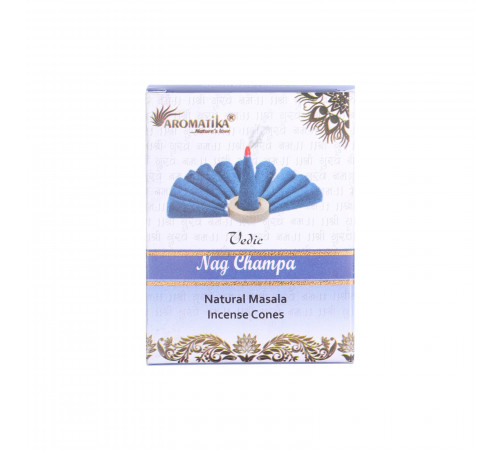 Благовония конусы Nag Champa (Наг чампа) Aromatika