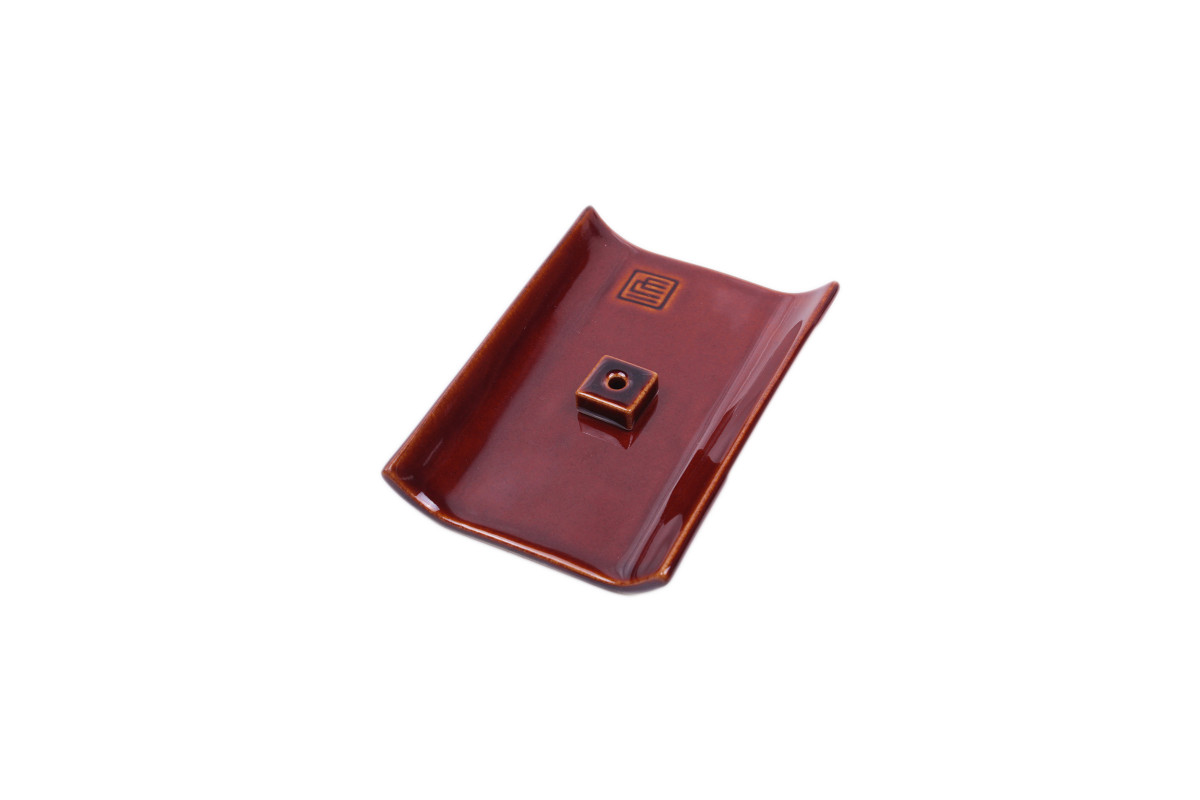 Керамическая подставка дял благовоний "Yukari Plate Brown"