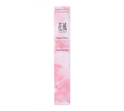 Японские благовония White Plum (Белая слива, серия Ka-Fuh) Nippon Kodo 50шт