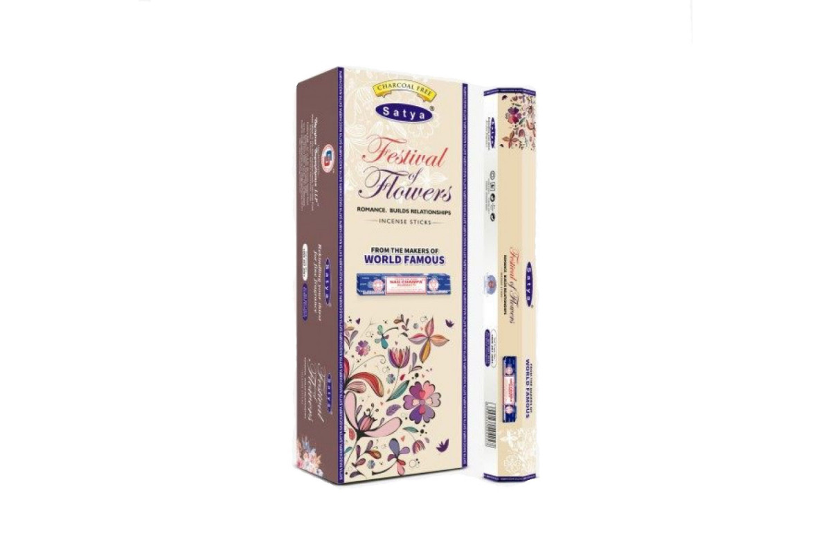 Благовония Hexa Festival Of Flowers (Праздник цветов) Satya 35гр