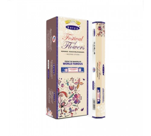 Благовония Hexa Festival Of Flowers (Праздник цветов) Satya 35гр