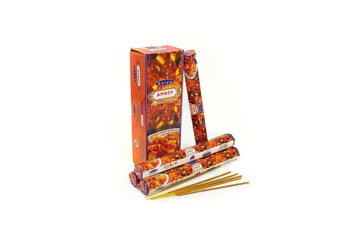 Благовония Hexa Amber (Амбра) Satya 35гр