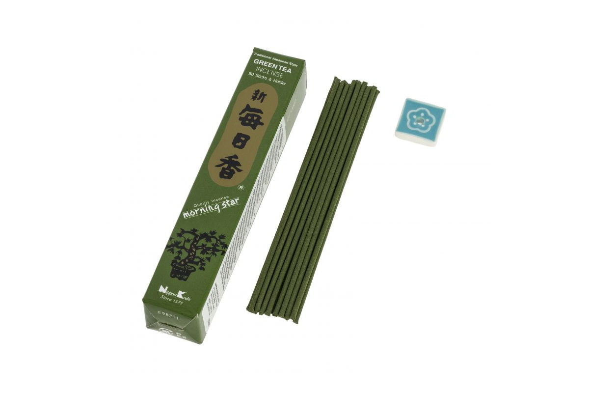 Японские благовония Green Tea (Зелёный чай) Nippon Kodo 50шт